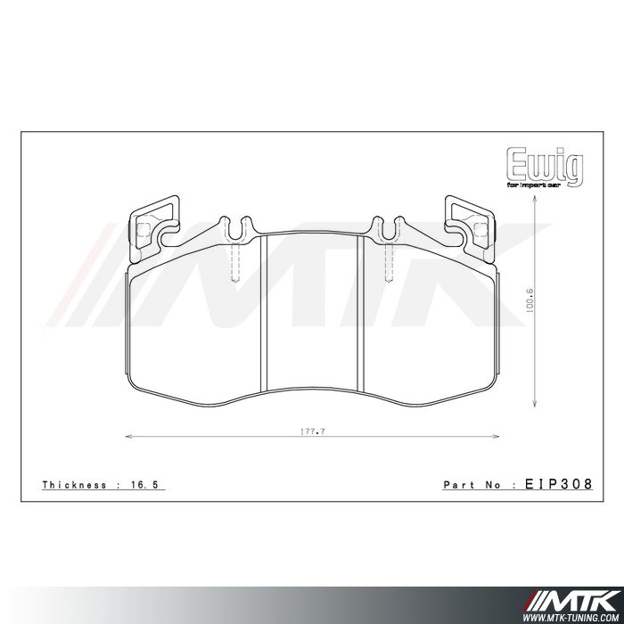 Plaquettes Endless MX72 EIP308 pour MERCEDES A45S AMG